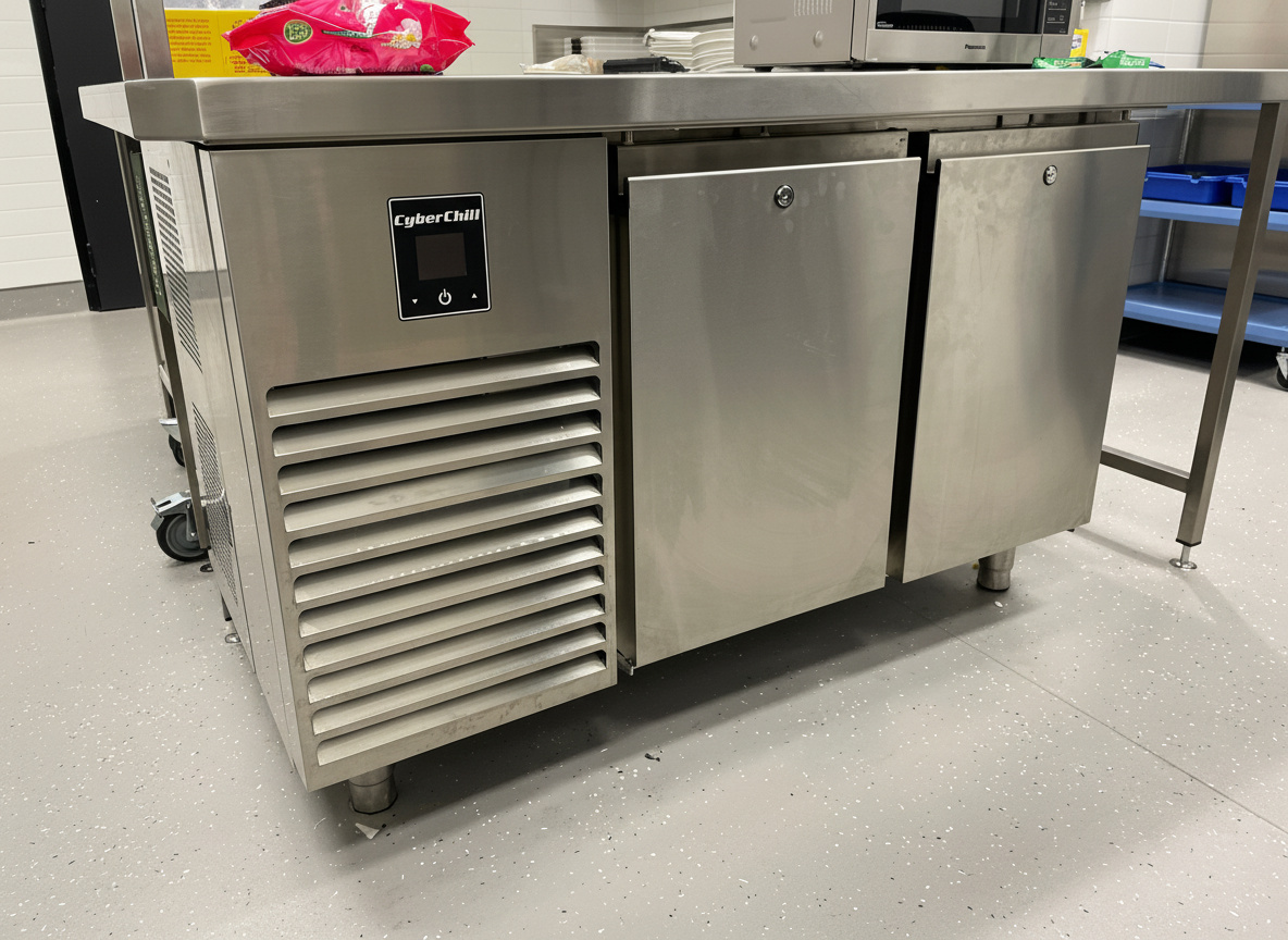 Technician repairing an appliance