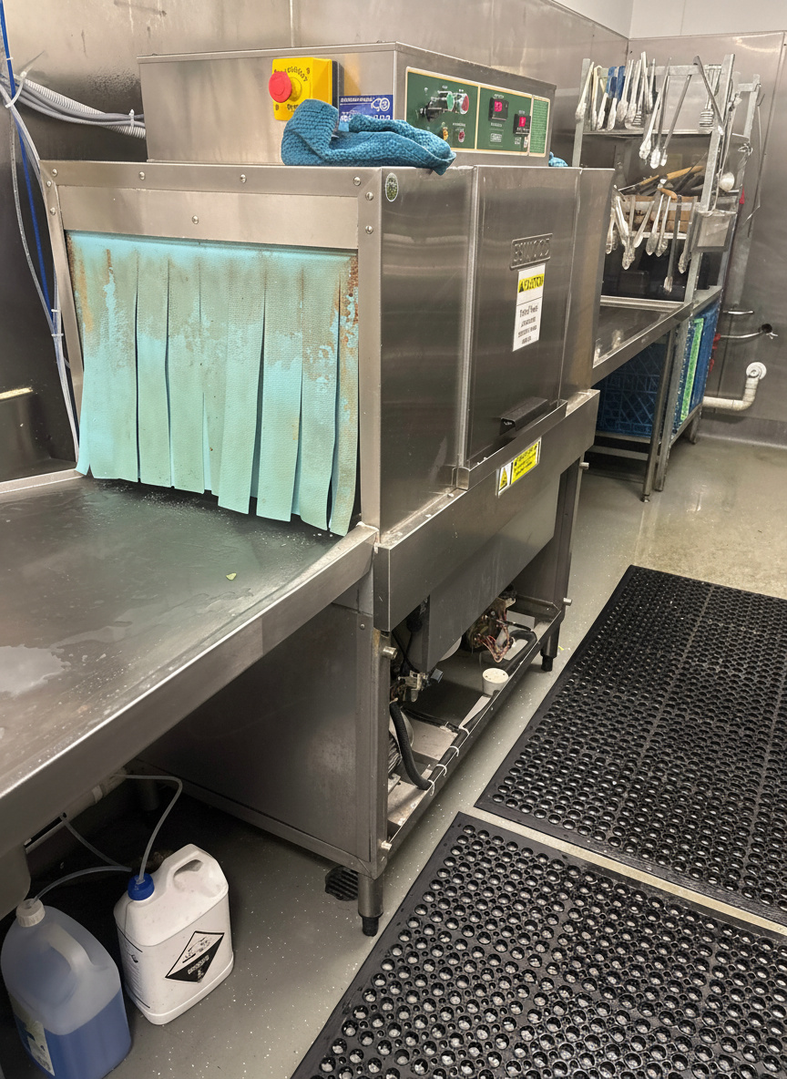 Technician repairing an appliance