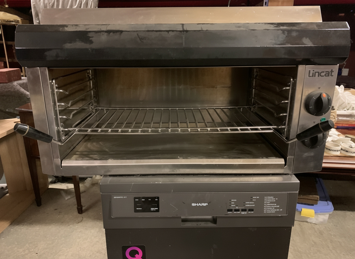 Technician repairing an appliance